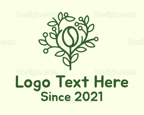 Coffee Bean Tree Branch Logo