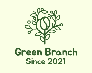 Coffee Bean Tree Branch logo design