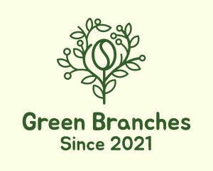 Coffee Bean Tree Branch logo design