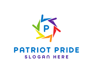 Rainbow Pride LGBT logo design