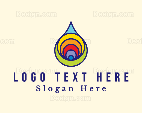 Colorful Liquid Droplet Logo