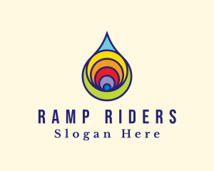 Colorful Liquid Droplet Logo