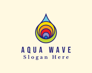 Colorful Liquid Droplet logo design