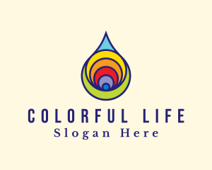 Colorful Liquid Droplet logo design