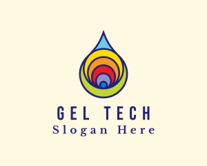 Colorful Liquid Droplet logo design