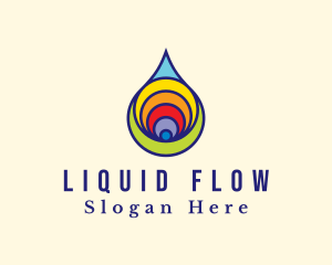 Colorful Liquid Droplet logo design