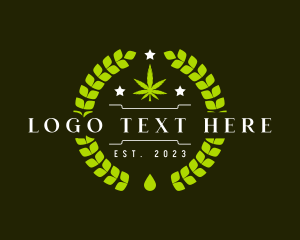 Herbal Cannabis Wreath logo