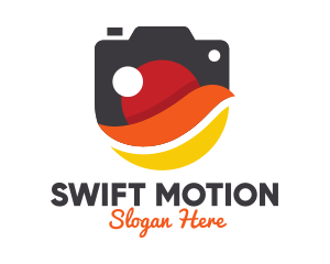Stylish Swoosh Camera logo