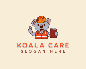 Hard Hat Koala Engineer  logo design