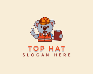 Hard Hat Koala Engineer  logo design