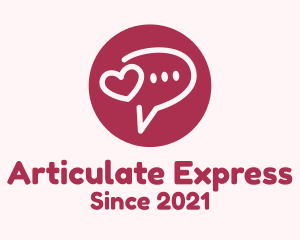 Flirty Love Message Chat logo design