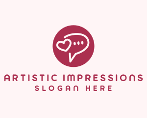 Flirty Love Message Chat logo design