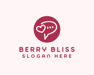 Flirty Love Message Chat logo design