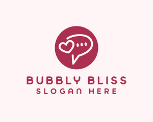 Flirty Love Message Chat logo design