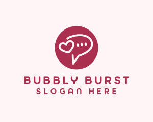 Flirty Love Message Chat logo design