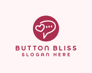 Flirty Love Message Chat logo design