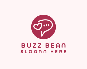 Flirty Love Message Chat logo design