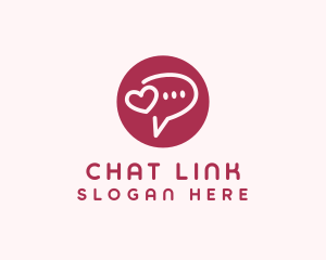 Flirty Love Message Chat logo design