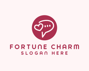 Flirty Love Message Chat logo design