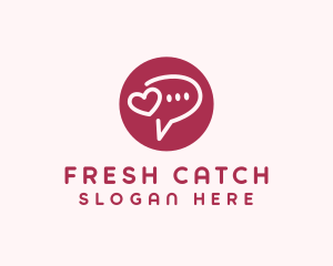 Flirty Love Message Chat logo design