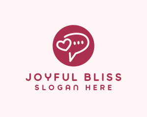 Flirty Love Message Chat logo design