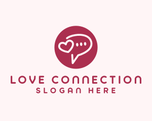 Flirty Love Message Chat logo design