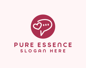 Flirty Love Message Chat logo design