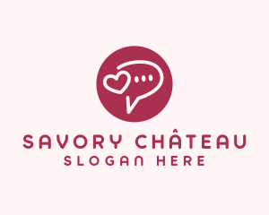 Flirty Love Message Chat logo design