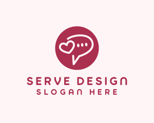 Flirty Love Message Chat logo design