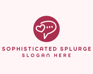 Flirty Love Message Chat logo design