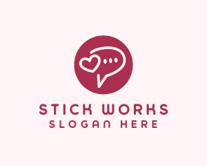 Flirty Love Message Chat logo design