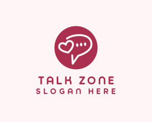 Flirty Love Message Chat logo design