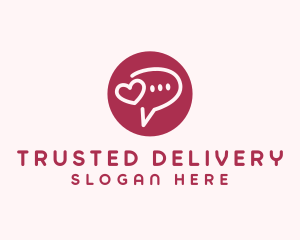 Flirty Love Message Chat logo design