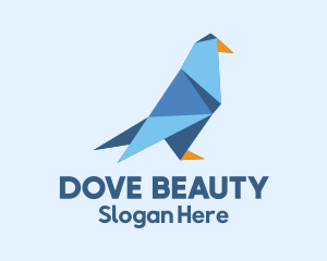 Dove Origami Papercraft logo design