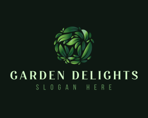 Organic Gardening Leaf logo design