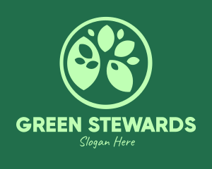 Green Ecology Leaves logo design