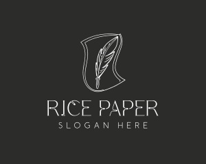 Quill Parchment Writing logo design