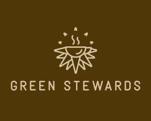 Brown Sunrise Cafe logo design