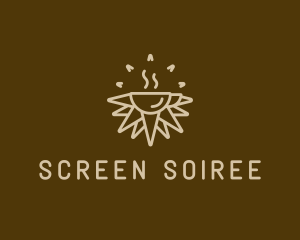 Brown Sunrise Cafe logo design