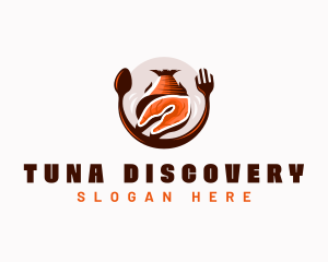 Seafood Fish Meat logo design