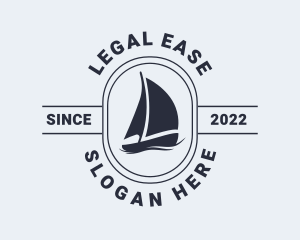 Ocean Sailing Boat Logo