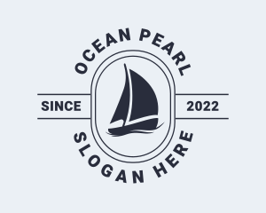 Ocean Sailing Boat logo design