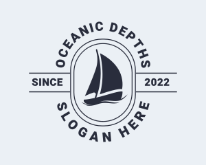 Ocean Sailing Boat logo design