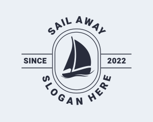 Ocean Sailing Boat logo design