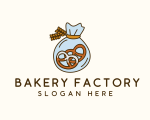 Pretzel Wheat Bakery logo design