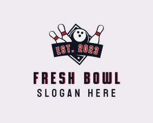 Varsity Tournament Bowling Sport logo design