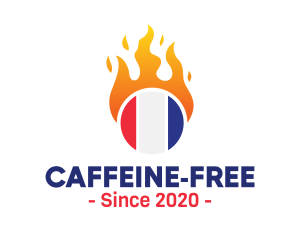 Flaming France Flag  logo design