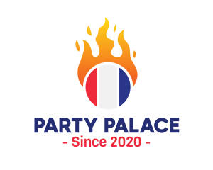 Flaming France Flag  logo design