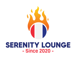 Flaming France Flag  logo design