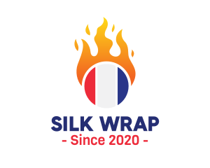 Flaming France Flag  logo design